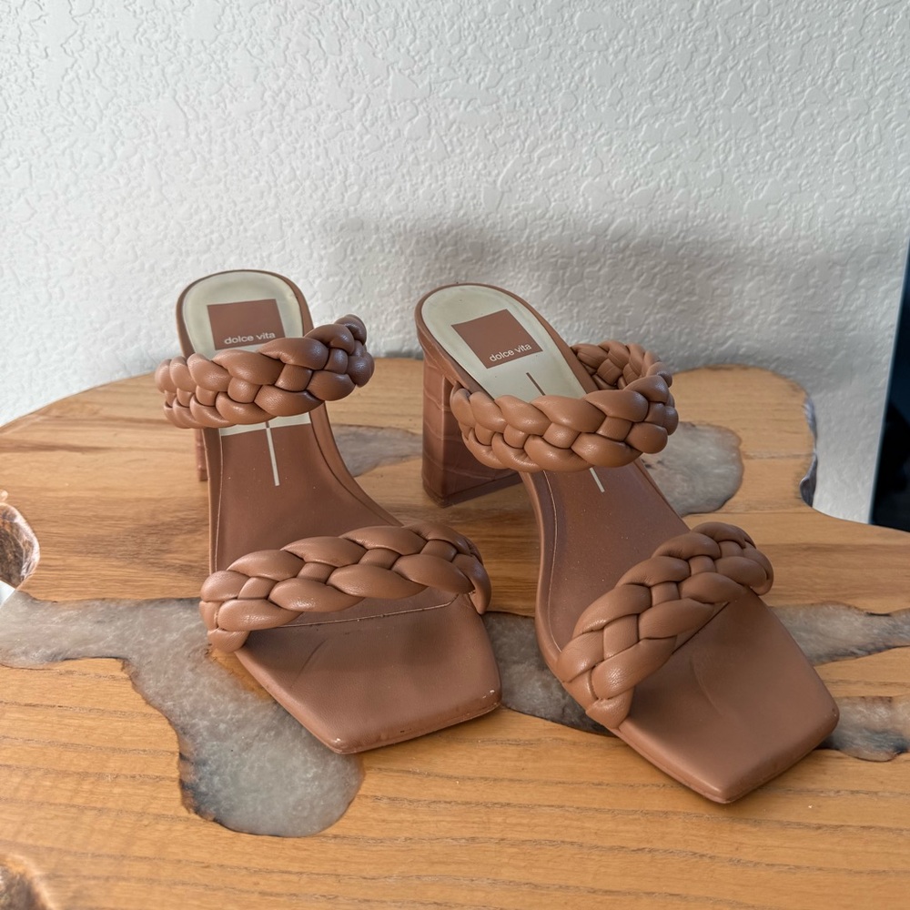 Women's Dolce Vita - Braided Strap Heels - Brown